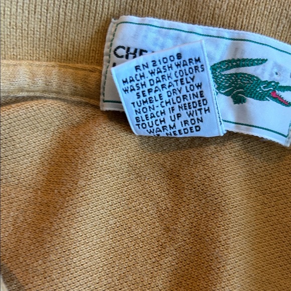 Lacoste Men's Polo Shirt in Mustard Yellow - Picture 9 of 10
